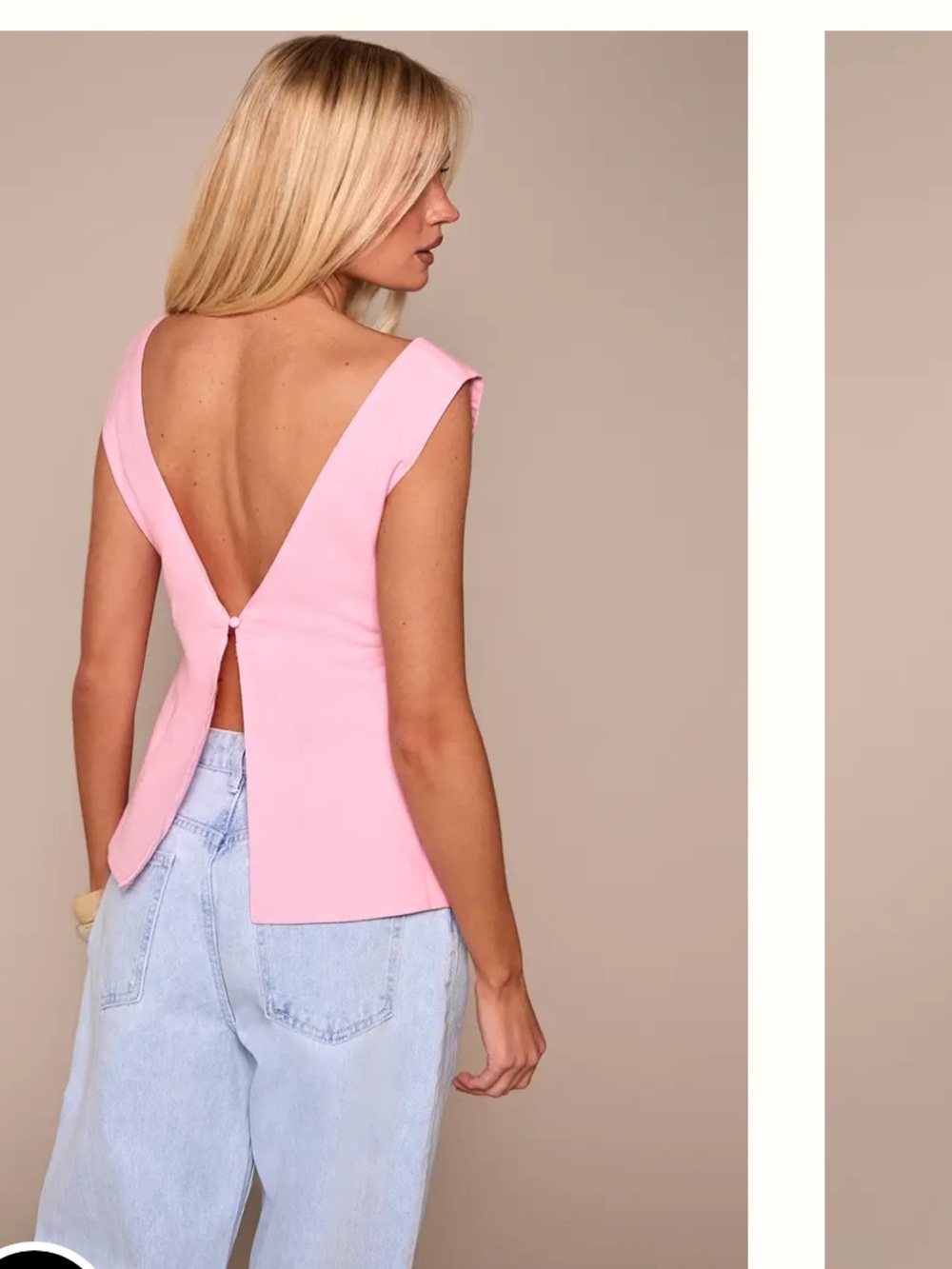 PrettyLittleThing Pink Open-Back V Top